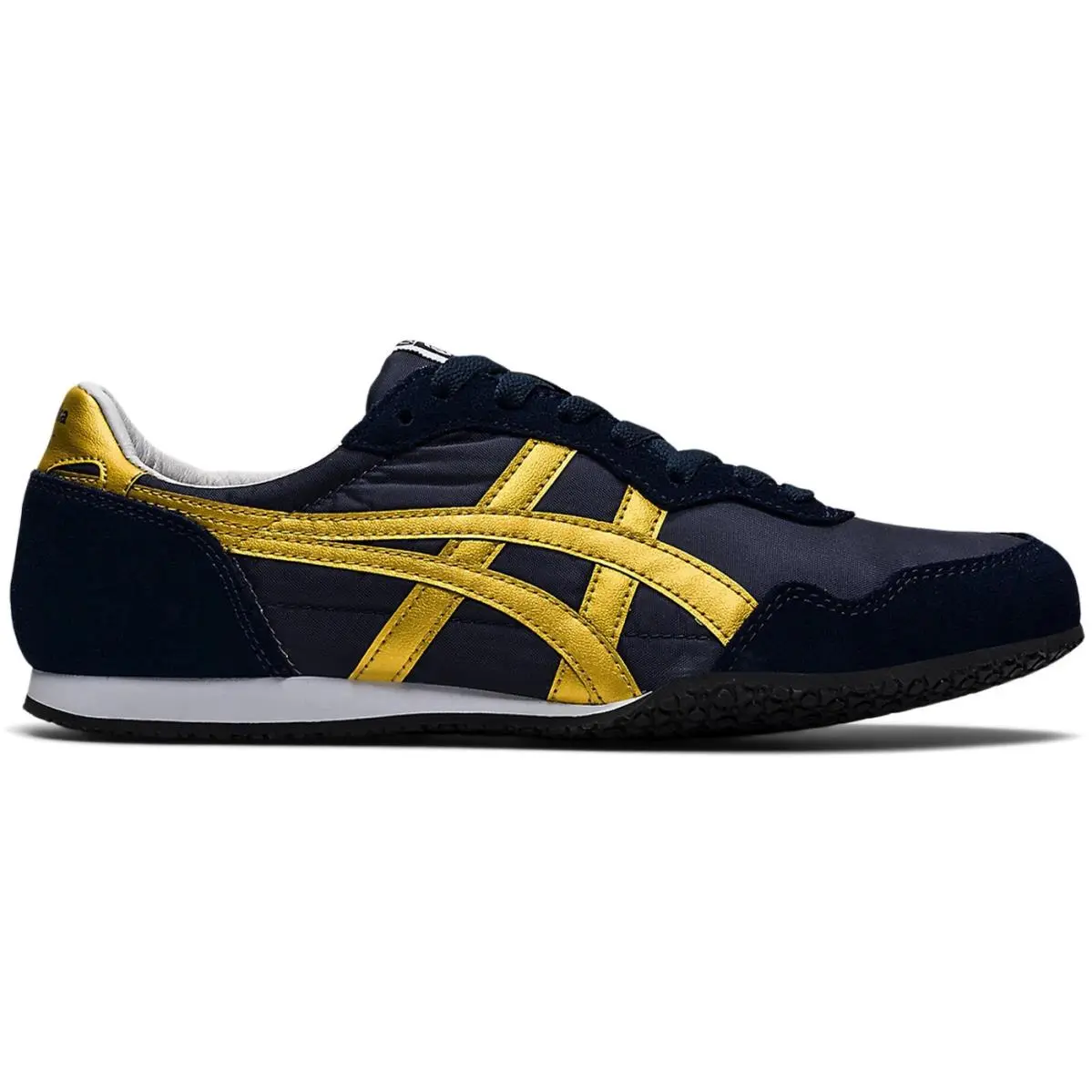 Asics Size 9.5 Onitsuka Tiger Serrano Midnight Pure Gold