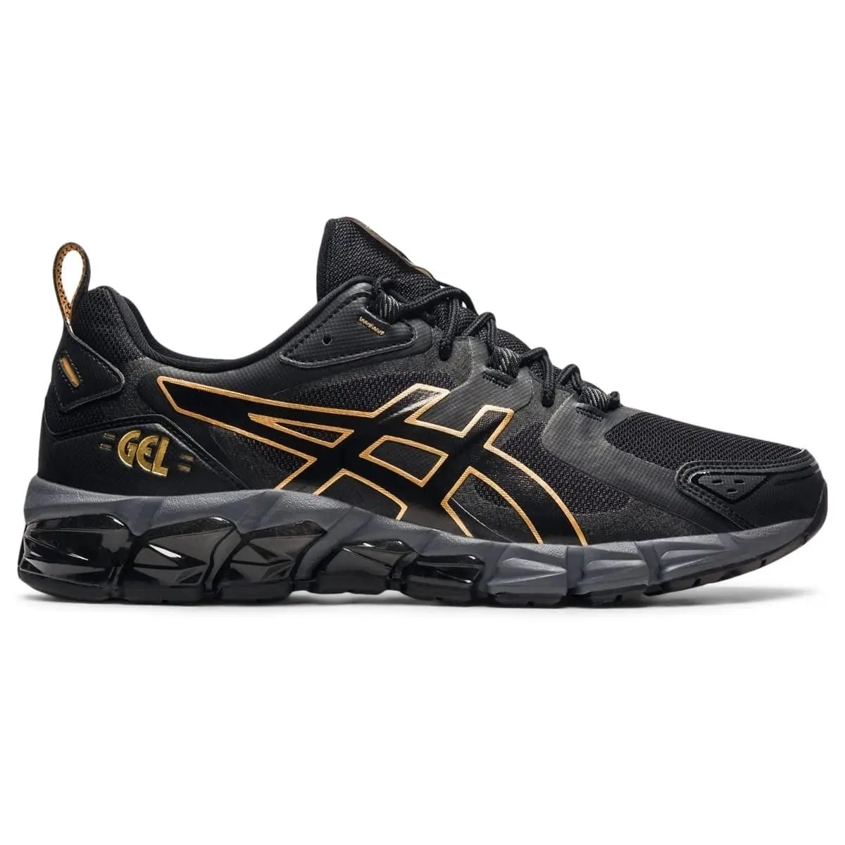 Size 10 - Asics Men`s Gel-quantum 180 Shoes Black/pure Gold 1201A466-001