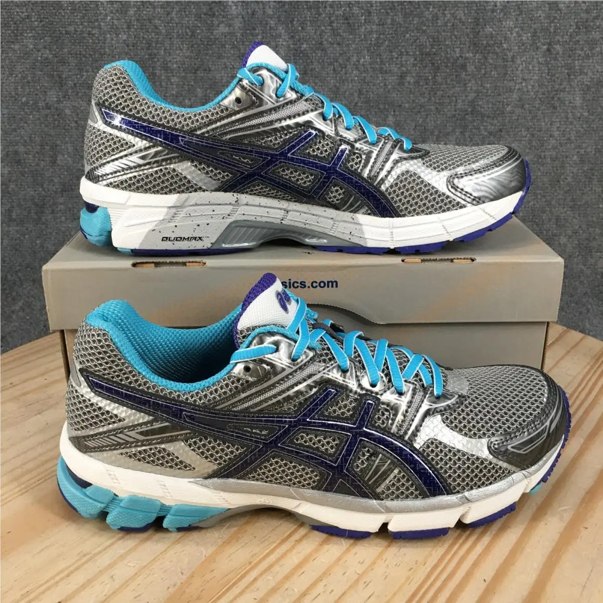 Asics GT-1000 Shoes Womens 10.5 Running Sneakers T2L6N Silver Blue Purple