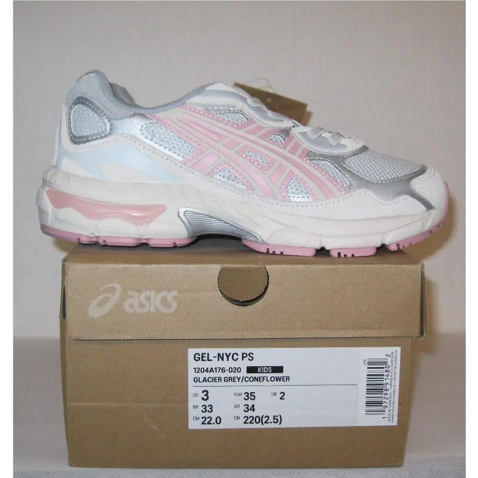 Asics Kids Gel-nyc PS Glacier Grey/coneflower Sneakers US Size 3