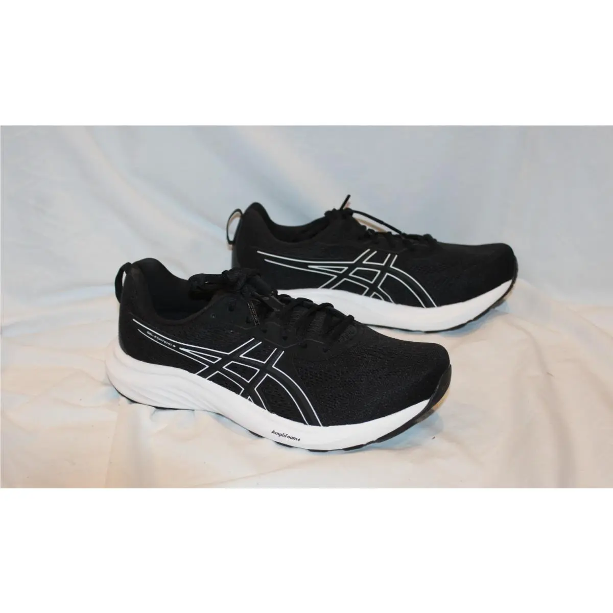 Asics Men`s Gel Contend 9 Athletic Sneakers Black White Sz 10.5 Extra Wide