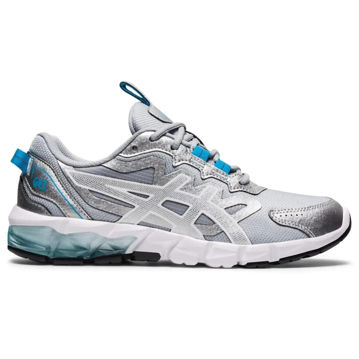 Asics Women`s Gel-quantum 90 Trainer Shoes 6 US Pure Silver/aizuri Blue - Pure Silver/AIZURI Blue