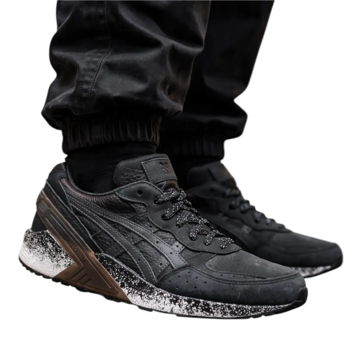 Asics Gel-sight Sneakers Mens 7 Black Reflective Limited Edition Streetwear
