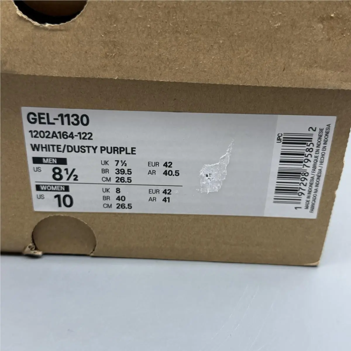 Asics shoes - ASICS GEL-1130 - 1202A164 - White/Dusty Purple (UPC: 0197298911931) 12
