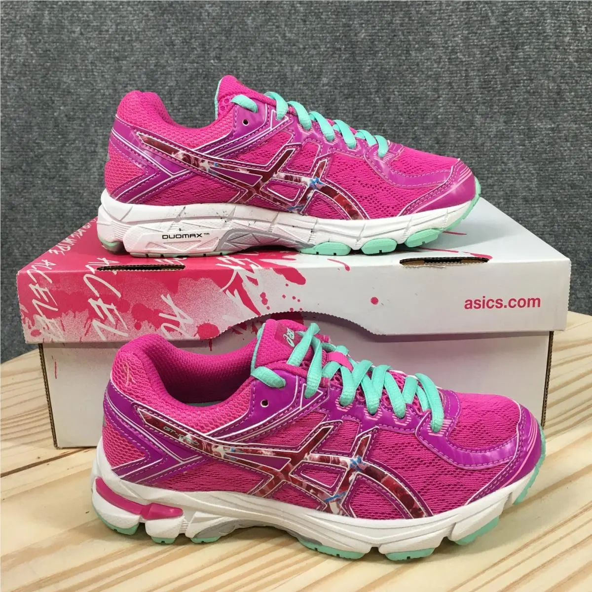 Asics GT-1000 4 Shoes Youth 1.5 Girls Athletic Sneakers C561N Pink Mesh