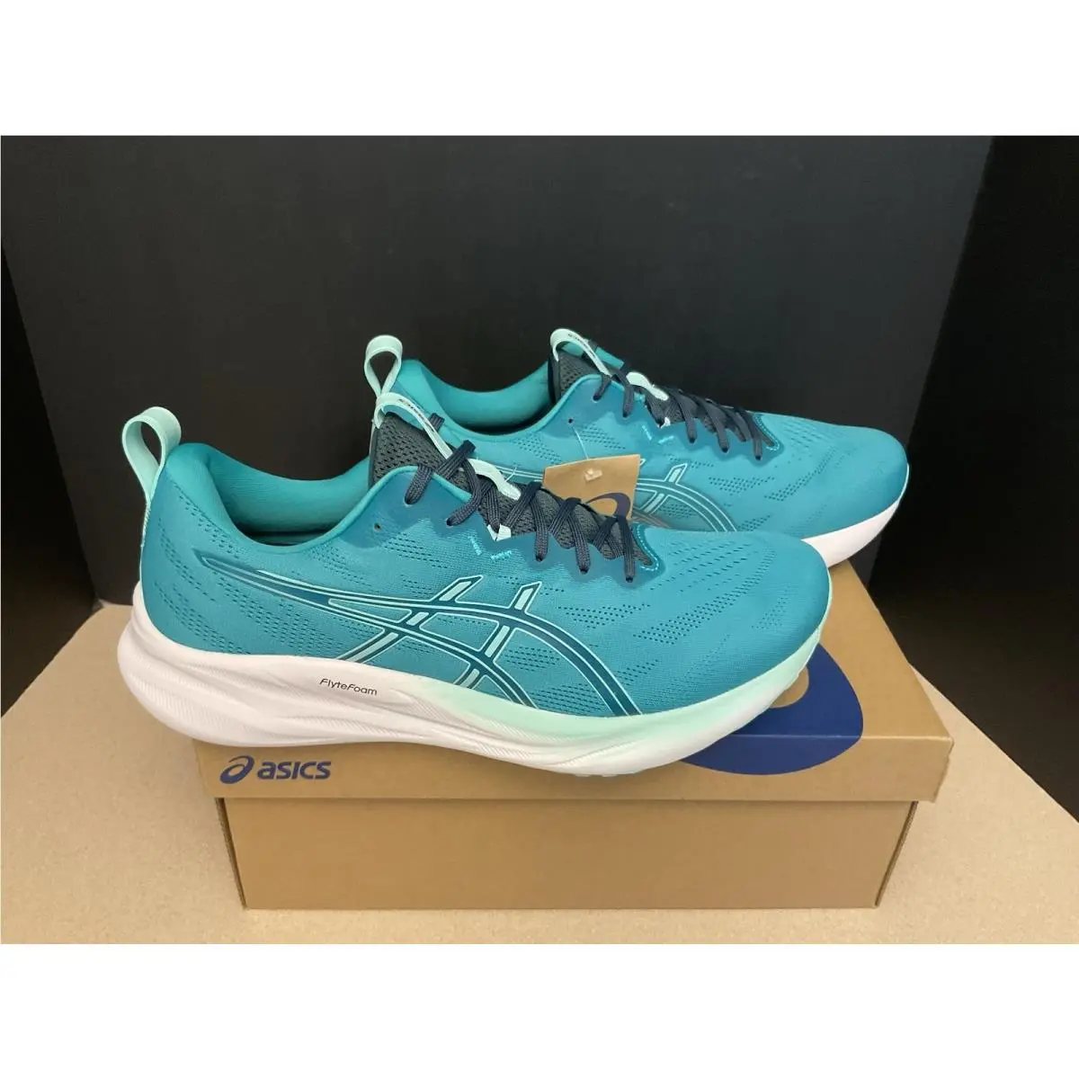 Mens Asics Gel-pulse 16 Illuminate Mint/wave Teal Running Shoes. Size 13