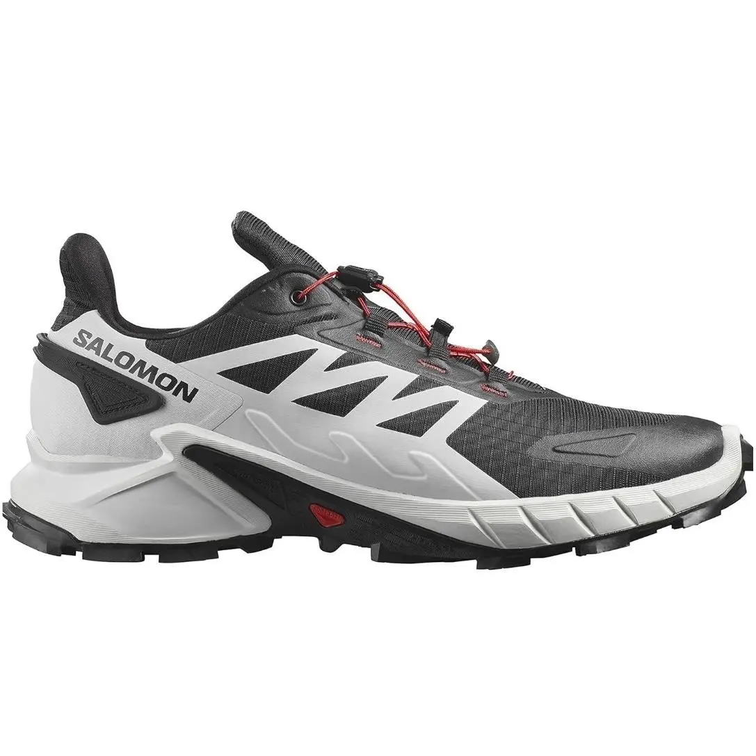 Salomon Men`s 12.5 Supercross 4 Hiking Trail Running Shoes Black/white/red