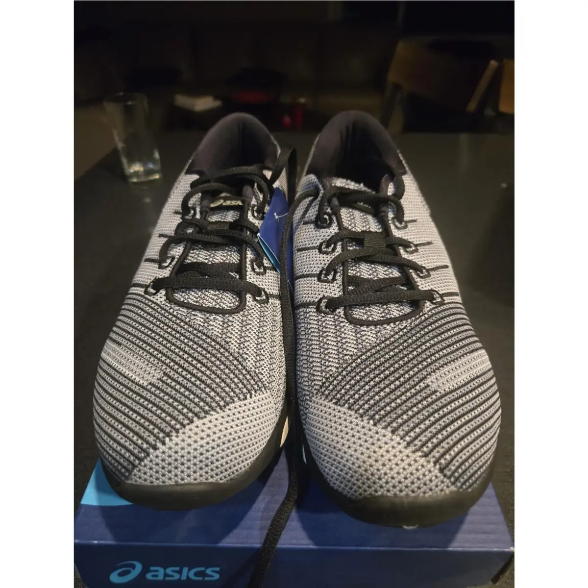 Asics Fuzex Knit T829N-9790 Mens Size 9 DS Box Carbon Black White