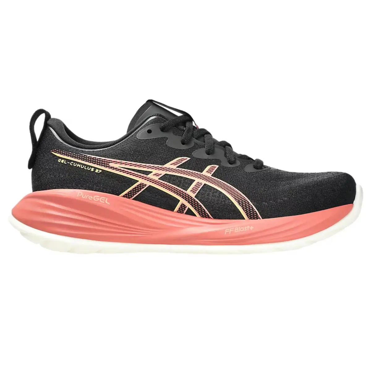 Asics Gel-cumulus 27 Black / Orange Flow 1012B772-003 Women`s Size 9 Medium