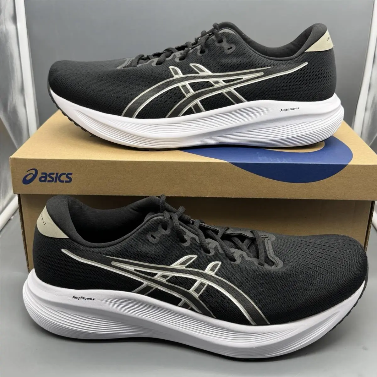 Asics Gel-excite 11 Mens 14 4E Extra Wide Running Shoes Gym Training Black White