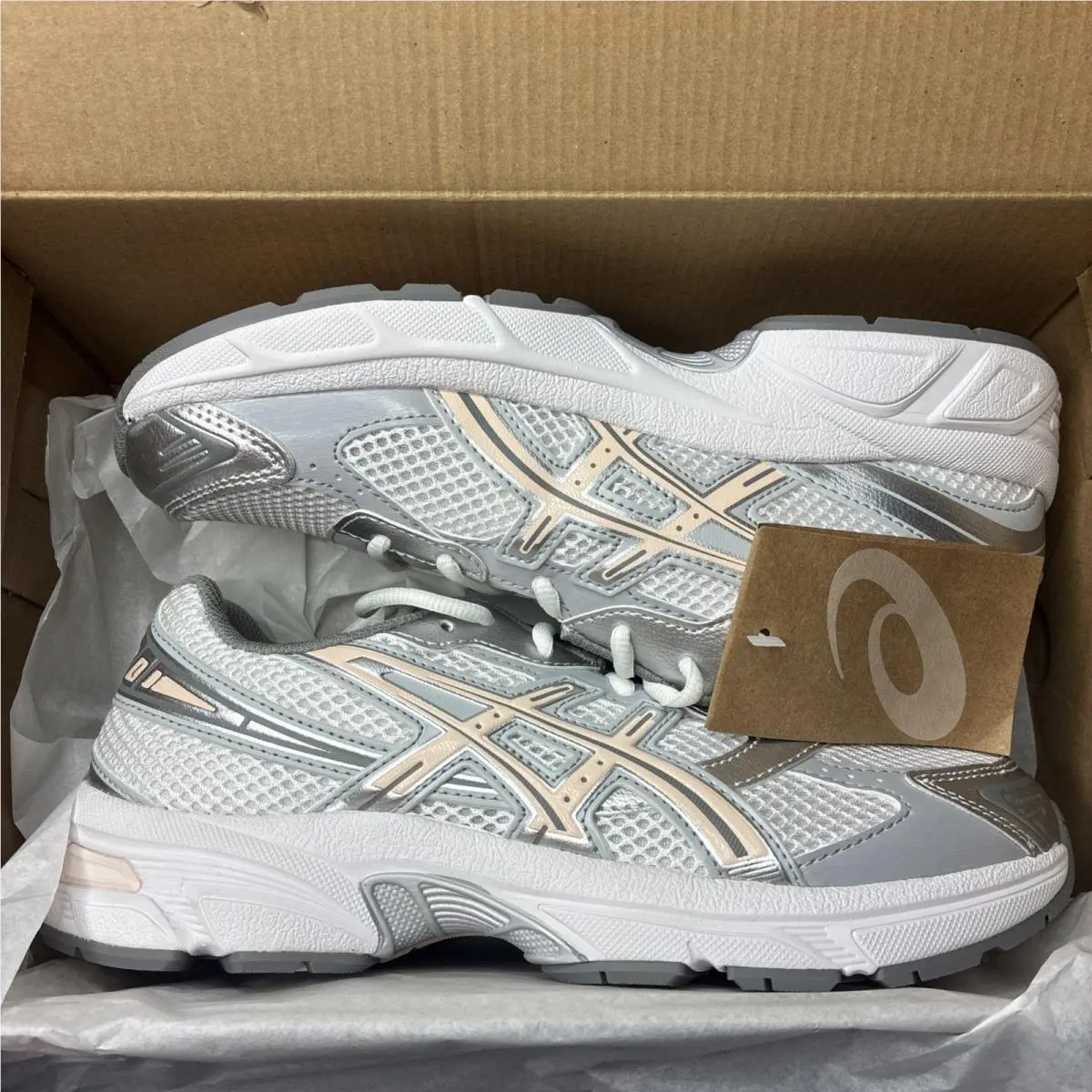 Asics Gel-1130 White Pearl Pink GS 1204A169-101 Size 6.5Y 8W