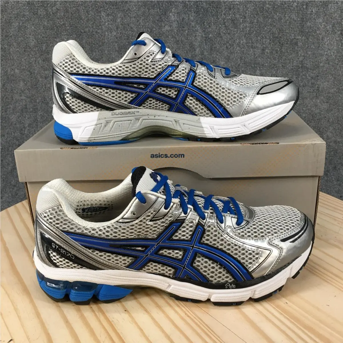 Asics GT-2170 Shoes Mens 10.5 Eeee Athletic Running Sneakers T208N Gray Blue
