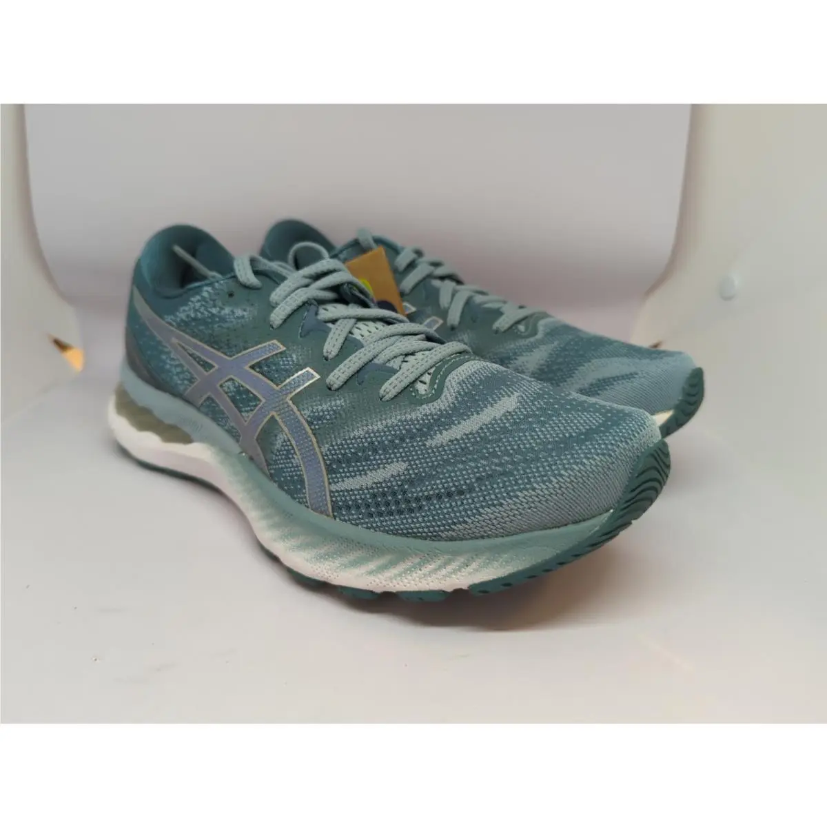 Asics Gel Nimbus 23 Shoes Womens Sz 8 Smoke Blue Running Athletic Sneakers