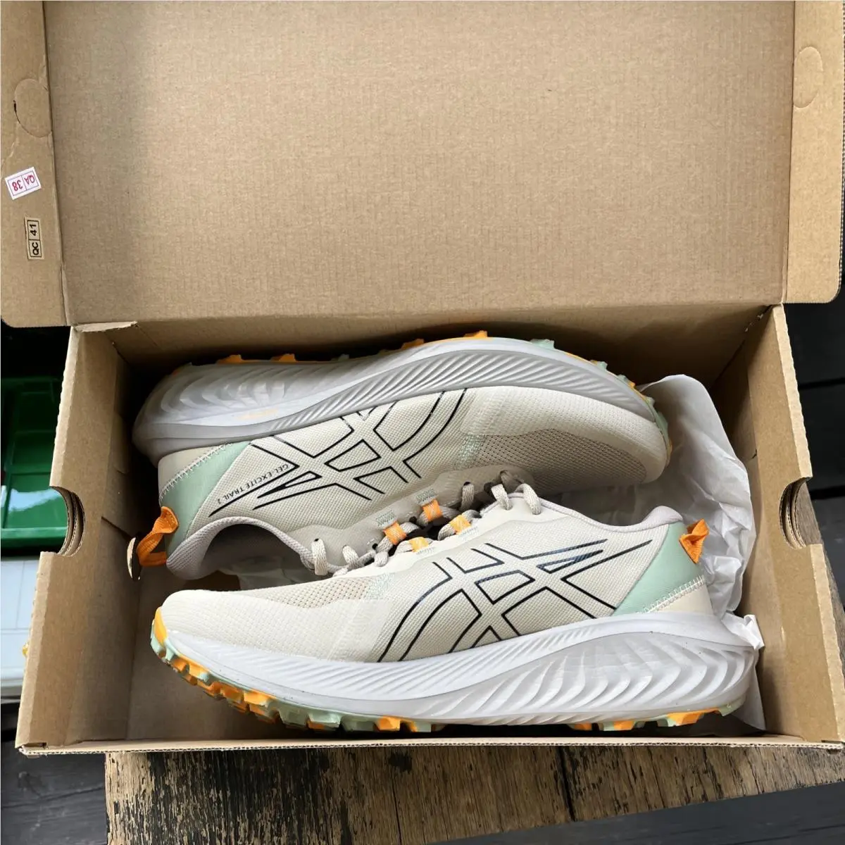 Asics Gel-excite Trail 2 Men`s S 9.5 Athletic Running Low Top Shoes Feather Gray