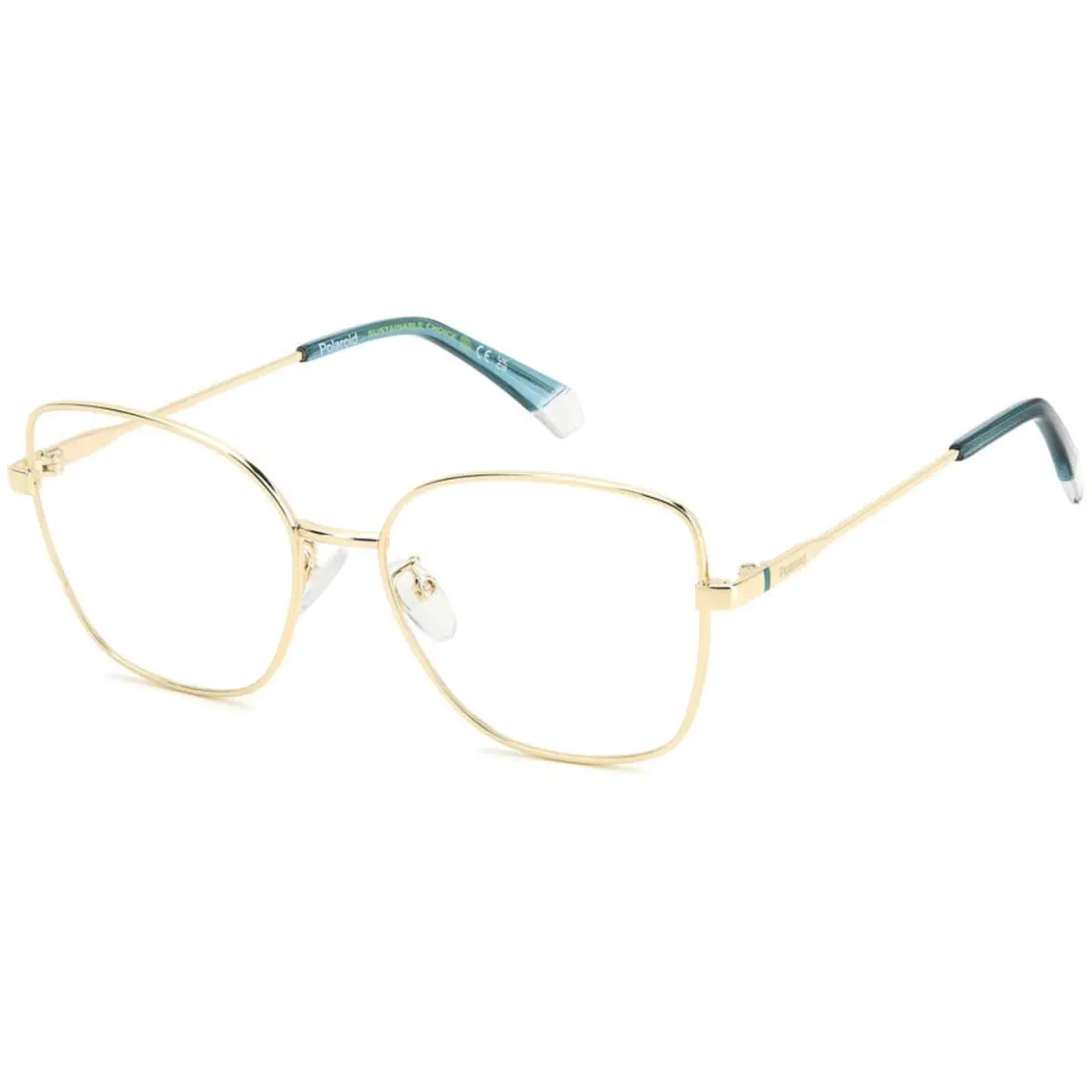 Polaroid Pld D 521 /G Gold / Blue Lks Size 55 Eyeglasses