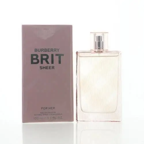 Burberry Brit Sheer 3.3 Oz Eau De Toilette Spray by Burberry Box For Women