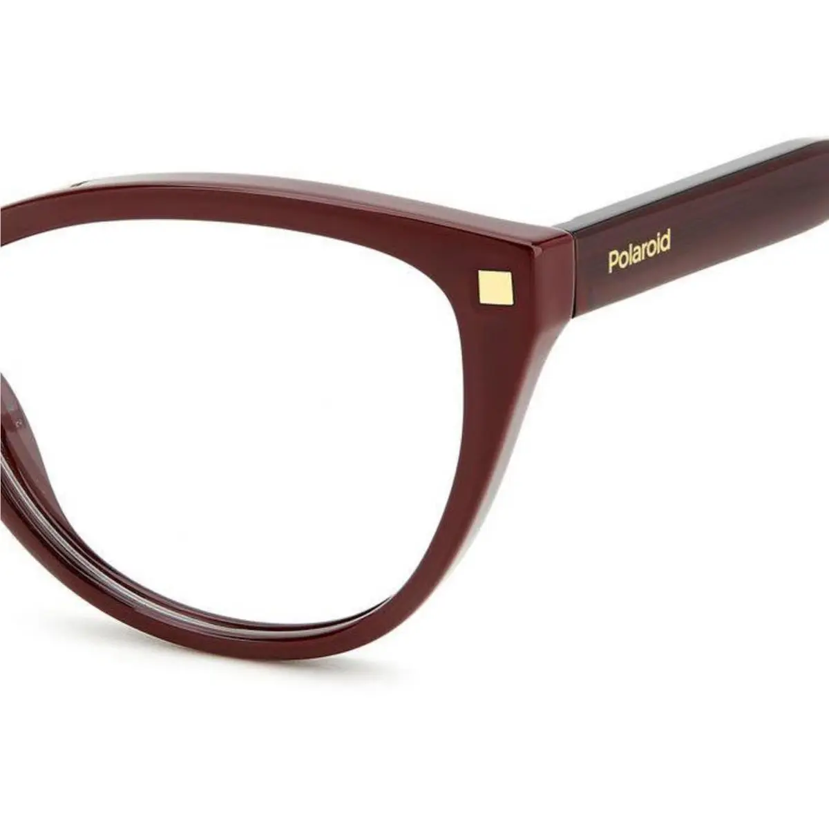 Pld D 493 Burgundy Lhf Size 55 Eyeglasses by Polaroid