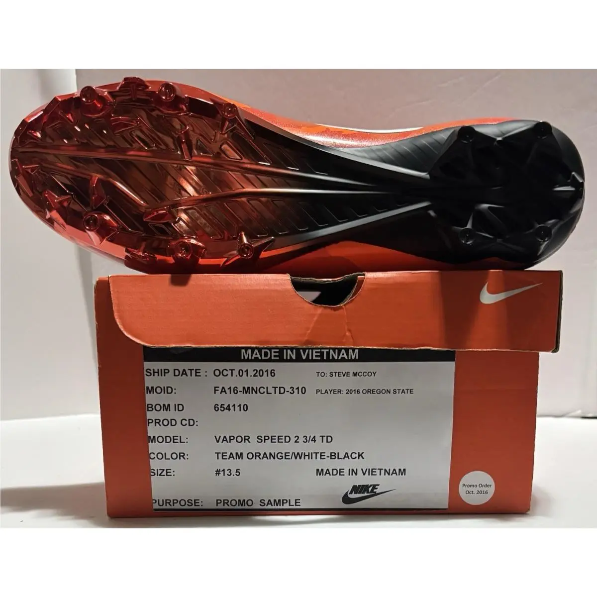 Nike shoes - Nike Vapor Untouchable - Vapor Untouchable - FA16-MNCLTD-310 - Black & White & Team Orange 6