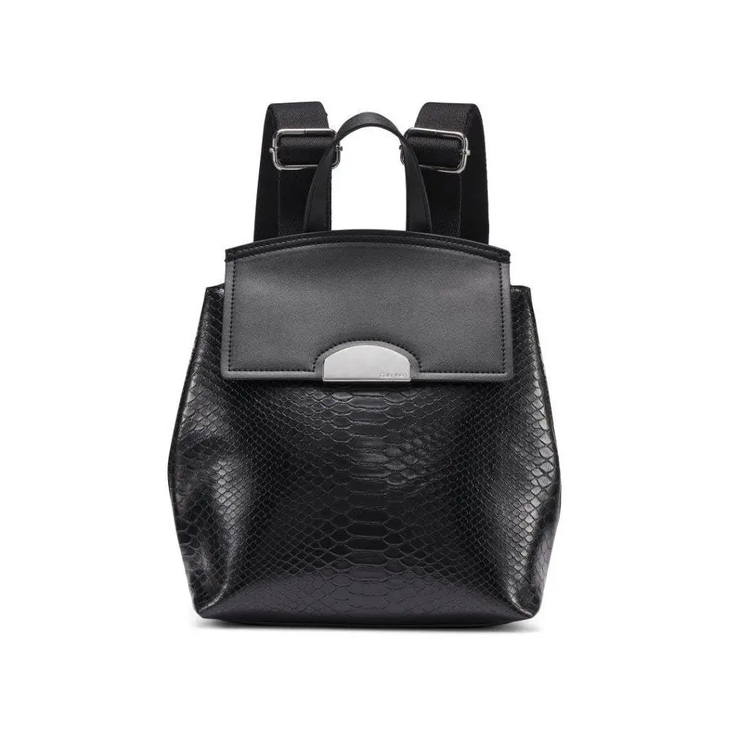 Calvin Klein Arabella Flap Backpack Black/silver One Size Black/silver