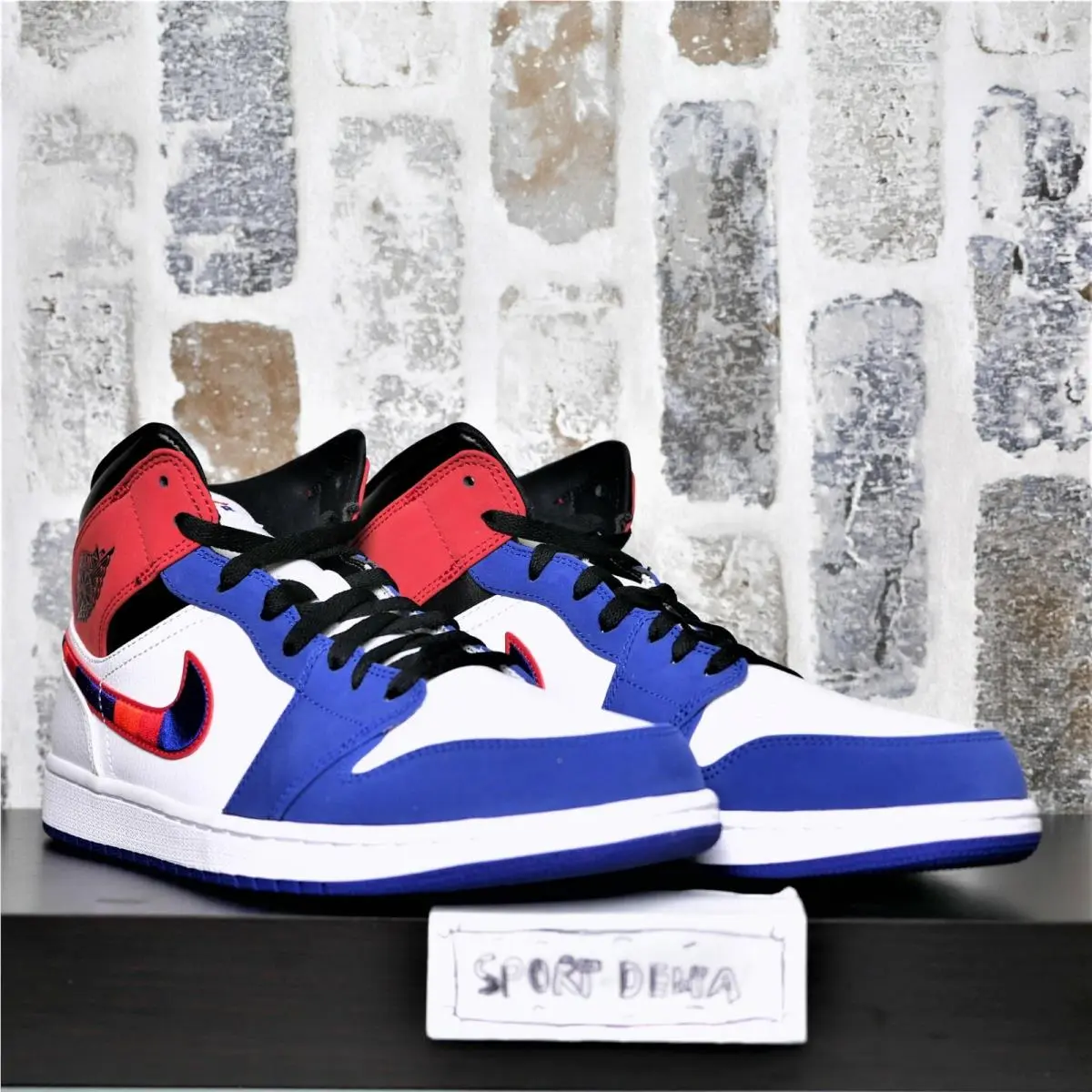 Nike Air Jordan 1 Mid Multi-color Swoosh 852542-146 sz 11.5