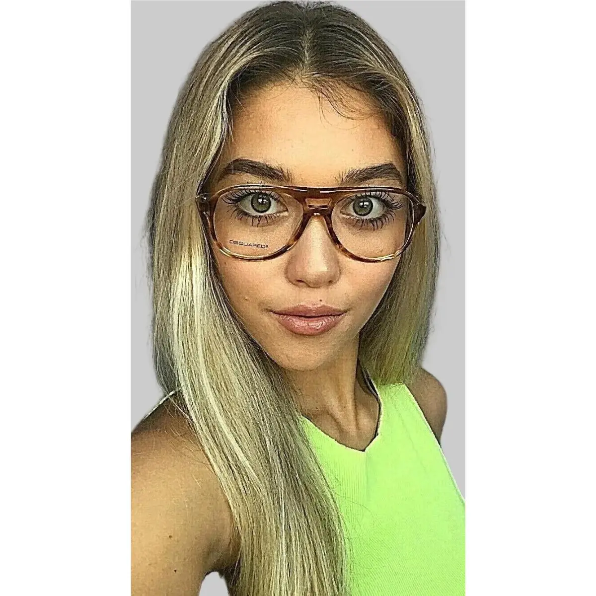 DSQUARED2 DQ 5075 047 54MM Havana Aviator Women’s Eyeglasses Frame