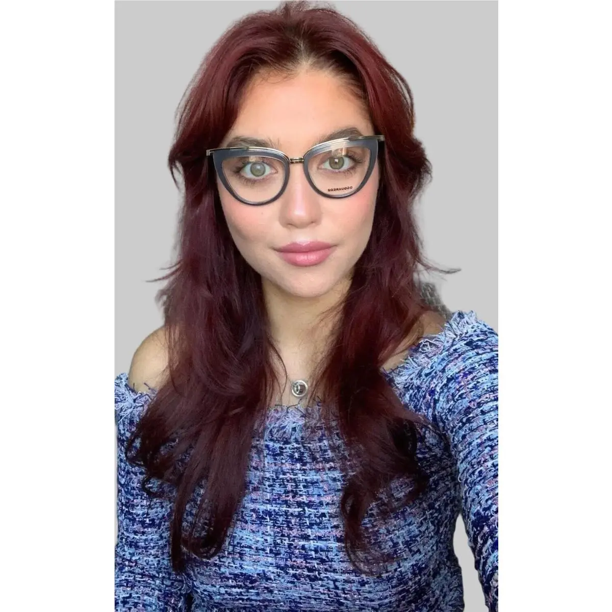 DSQUARED2 DQ 025238 50mm Gray Cat Eye Women`s Eyeglasses Frame