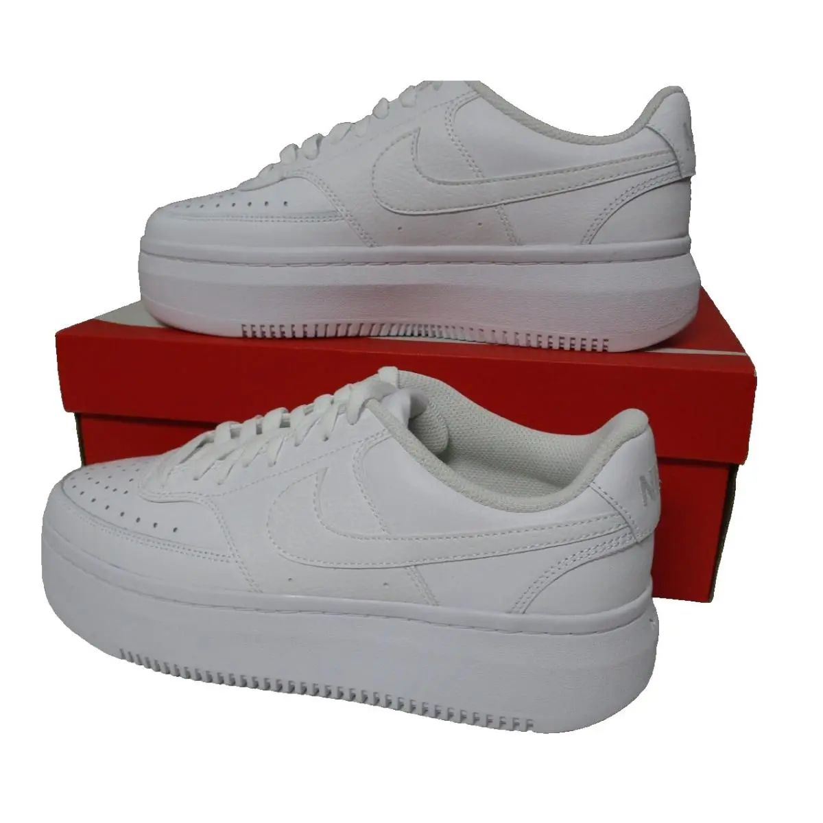 Nike Court Vision Alta Platform White Womens Sz 10 Casual Shoes