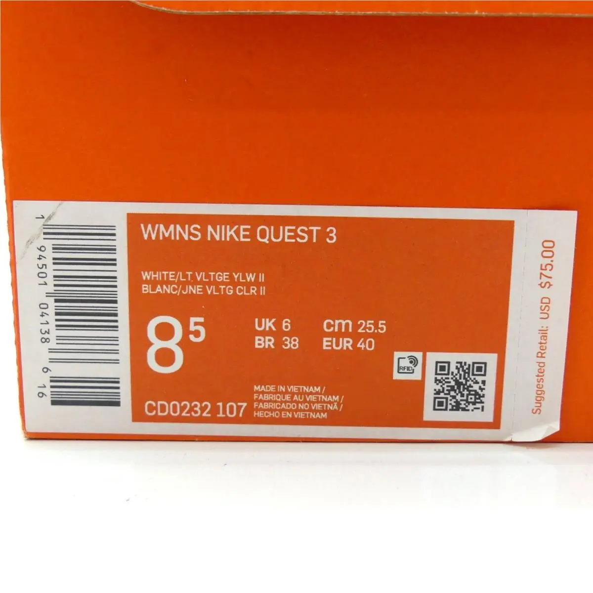 Nike shoes - Nike Quest 3 - Quest - CD0232-107 - White/LT. VLTGE YLW II 17