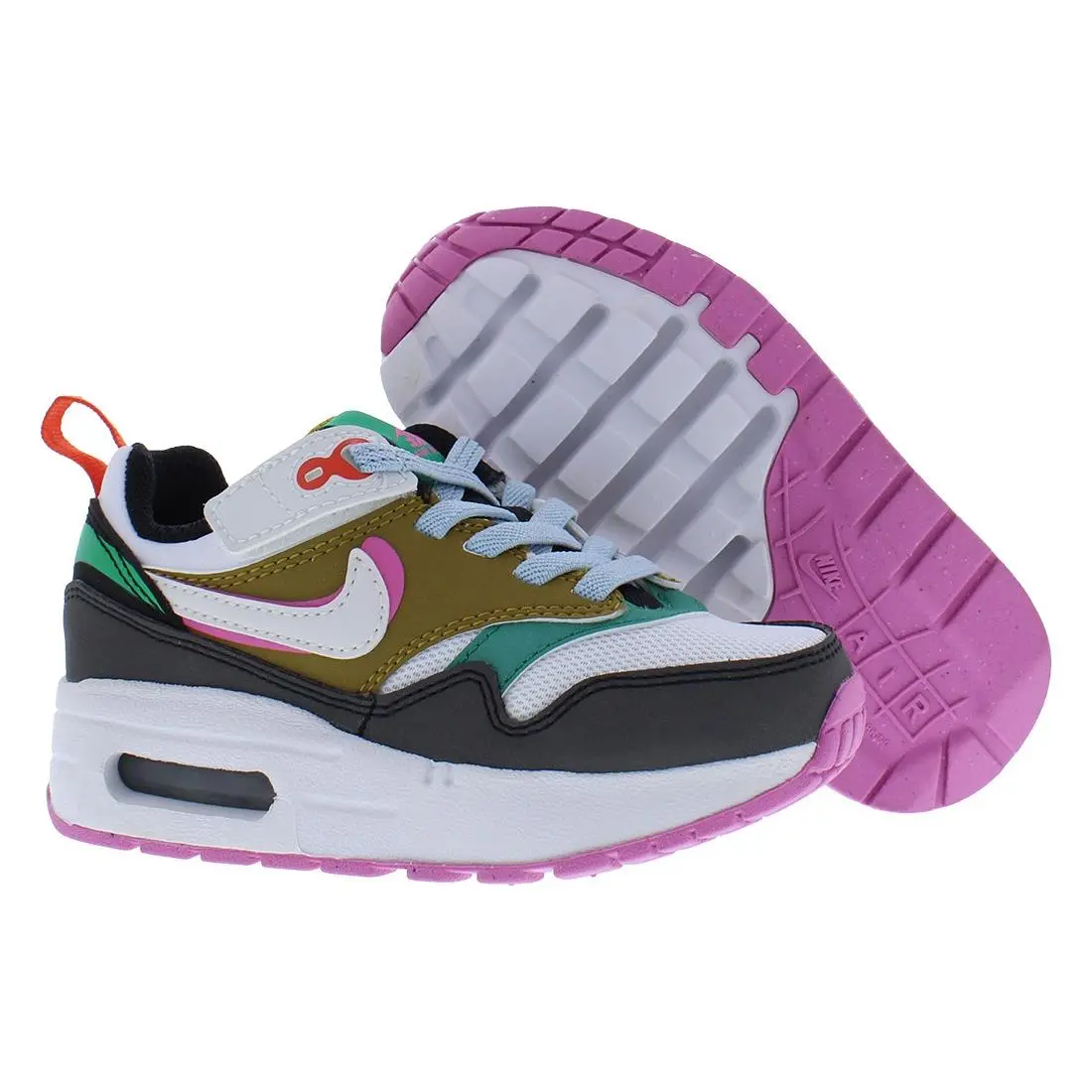 Nike Air Max 1 Easyon SE PS Girls Shoes Size 8 Color: Black/white/playful Pink - Black/White/Playful Pink, Main: Multi-Colored