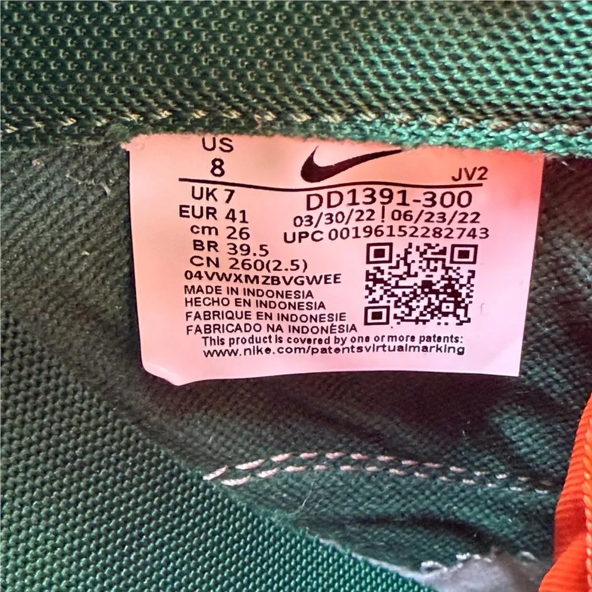 Nike shoes - Nike Dunk Low Retro Miami Hurricanes - Green 5