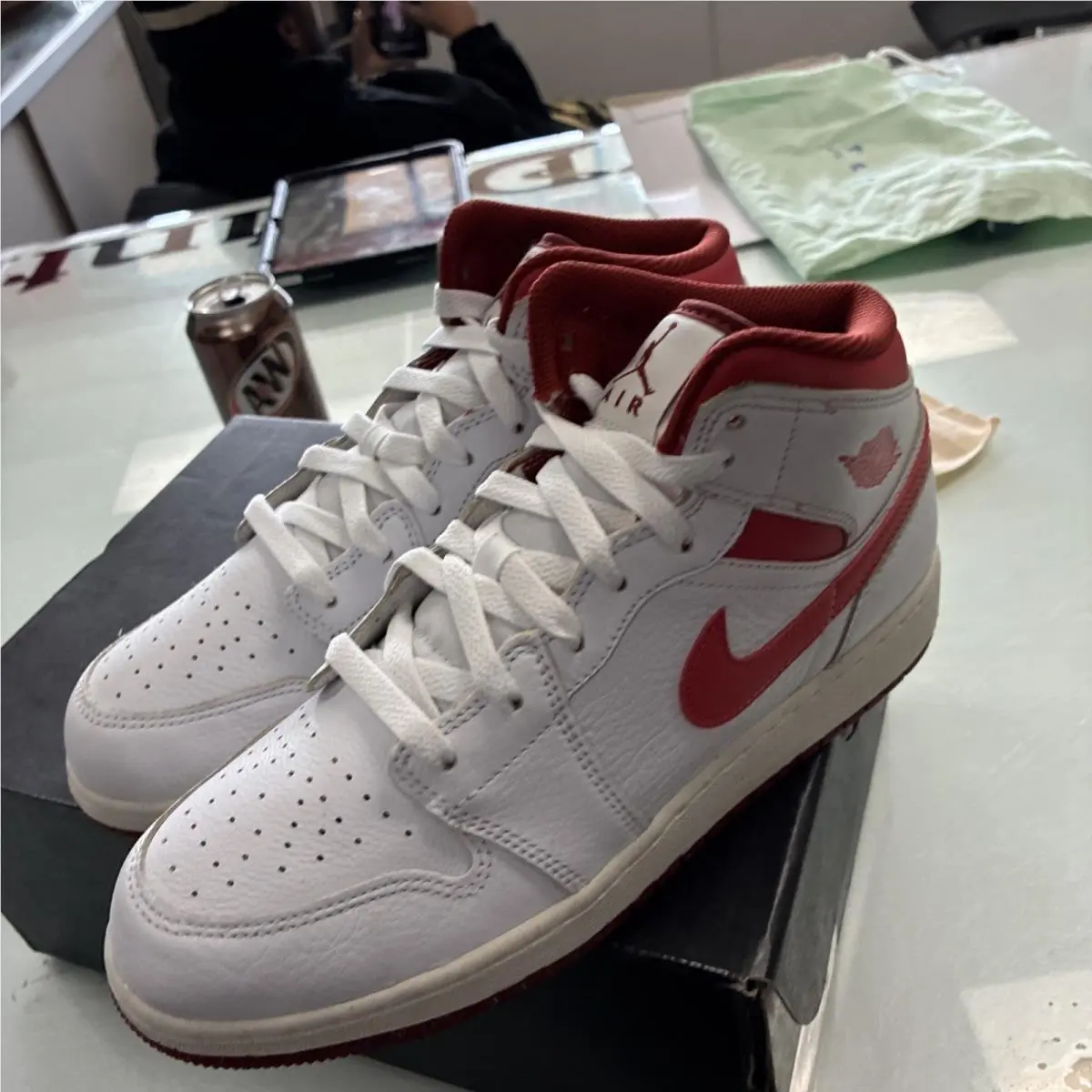 Nike shoes - Jordan 1 - White-Lobster-Dune Red 15