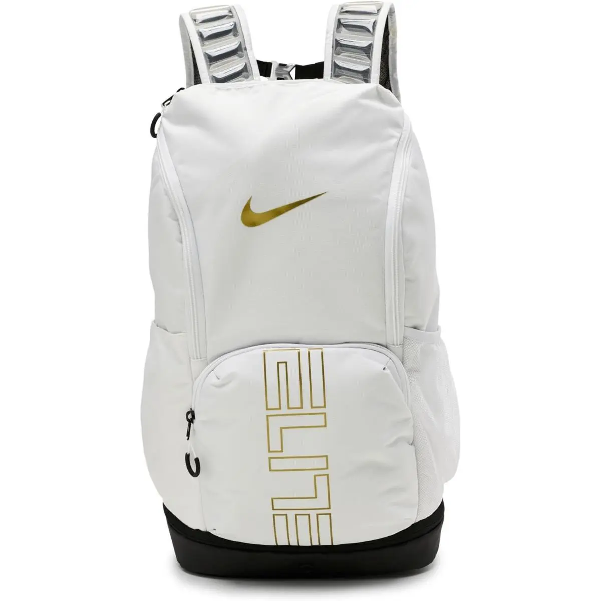 Nike Varsity Elite Backpack Bubble Strap Unisex White/black/metallic Gold