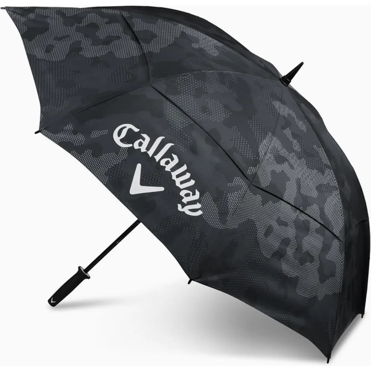 2026 Callaway Golf Shield 64 Double Canopy Black/camo Golf Umbrella
