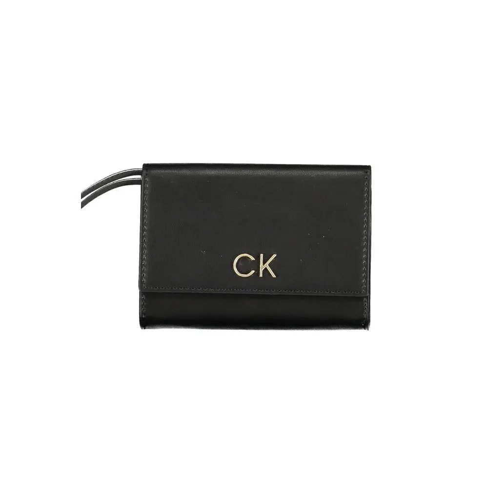 Calvin Klein Black Polyester Women Wallet - CA-25955