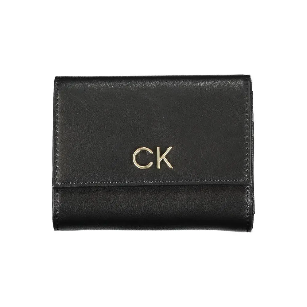 Calvin Klein Nero Polyurethane Women Wallet - CA-25962