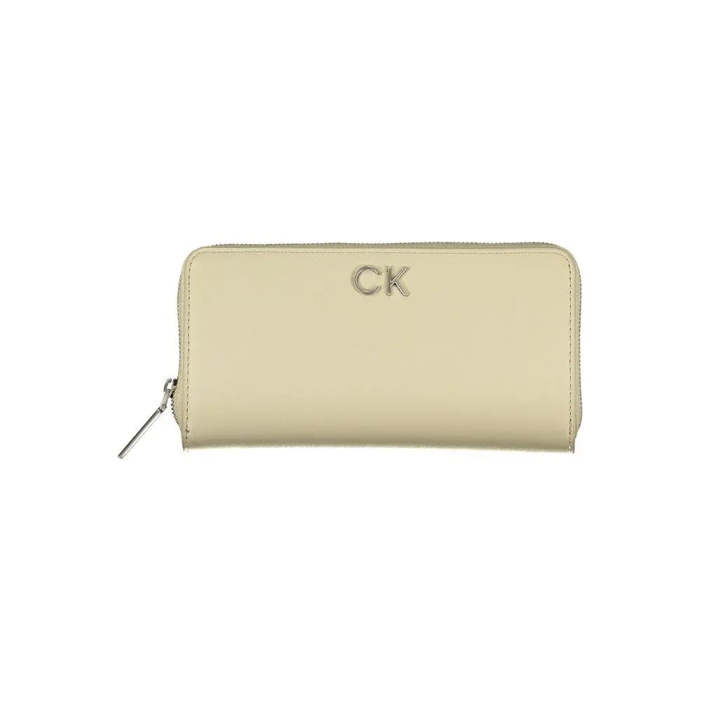 Calvin Klein Beige Polyurethane Women Wallet - CA-27552