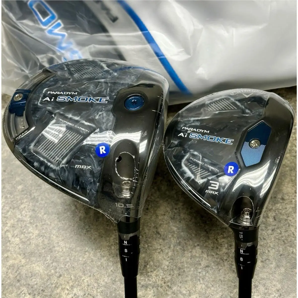 Callaway Paradym Ai Smoke Max Driver 3-Wood Set RH Regular Flex w/ Covers