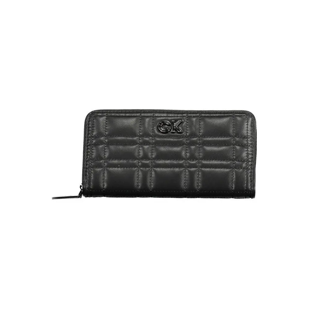 Calvin Klein Nero Polyurethane Women Wallet - CA-17097