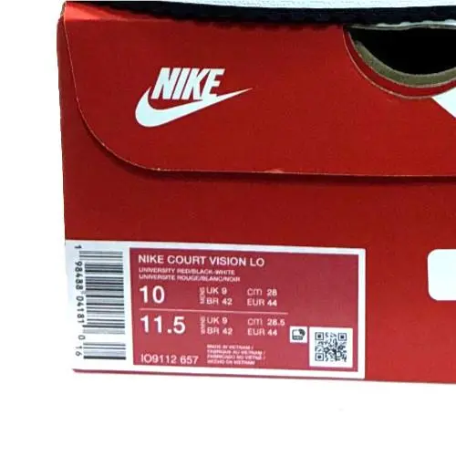 Nike shoes - Nike Court Vision - Court Vision - IO9112 657 - Black, Manufacturer: White/University Red/White (UPC: 196604824132) 3
