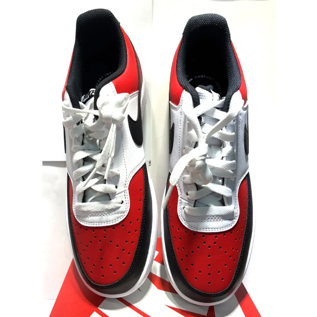 Nike shoes - Nike Court Vision - Court Vision - IO9112 657 - Black, Manufacturer: White/University Red/White (UPC: 196604824132) 2