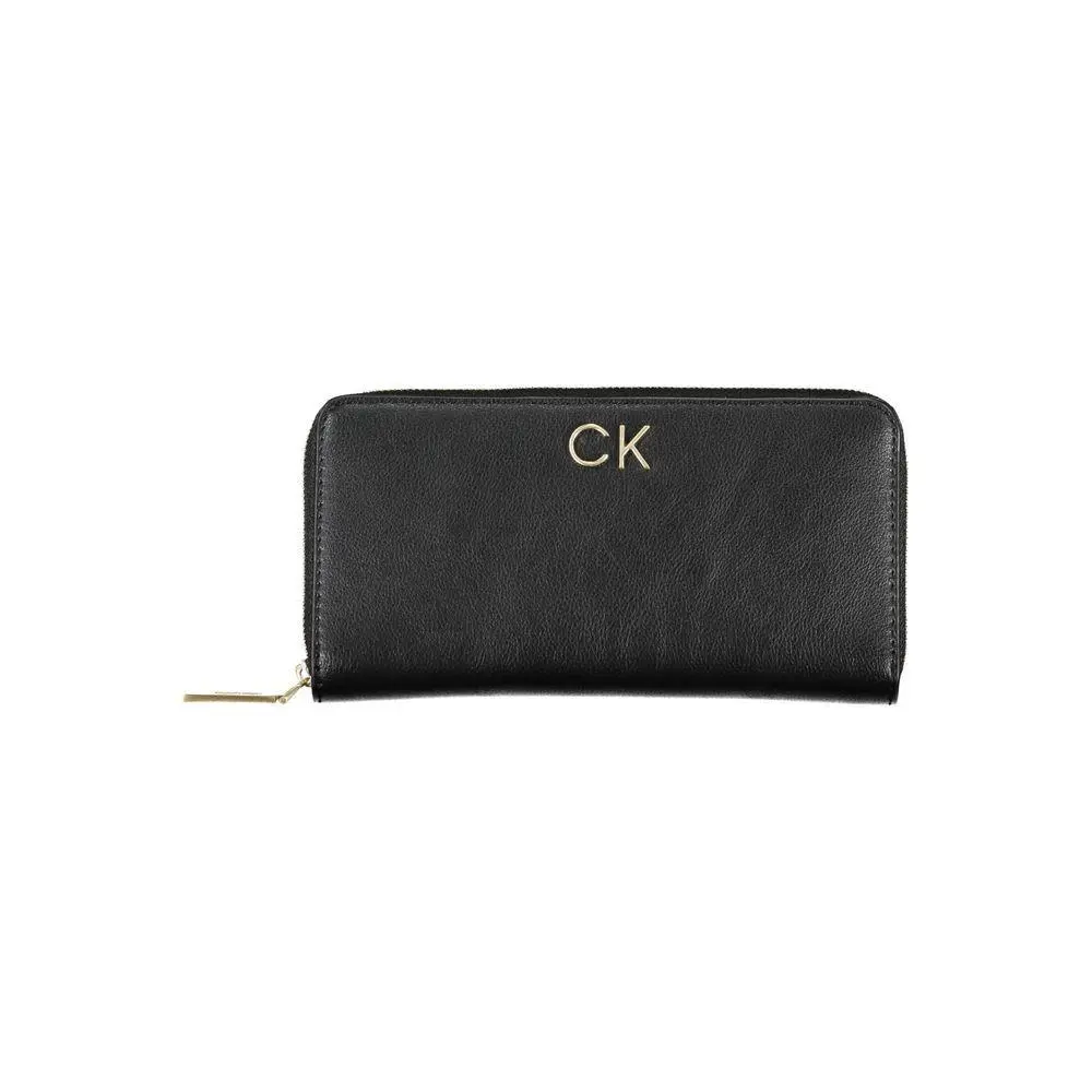 Calvin Klein Black Polyester Women Wallet - CA-26195