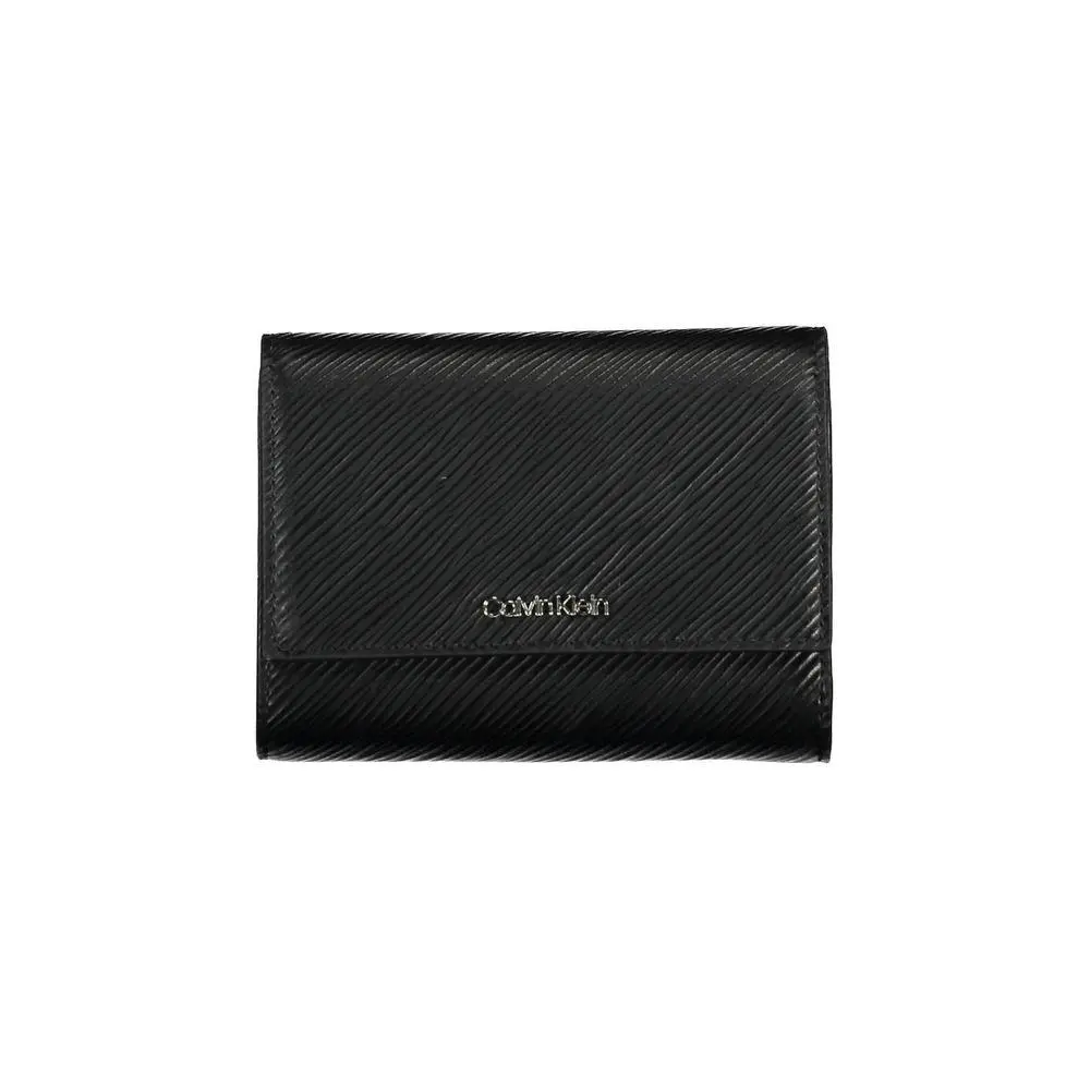 Calvin Klein Black Polyurethane Women Wallet - CA-17757