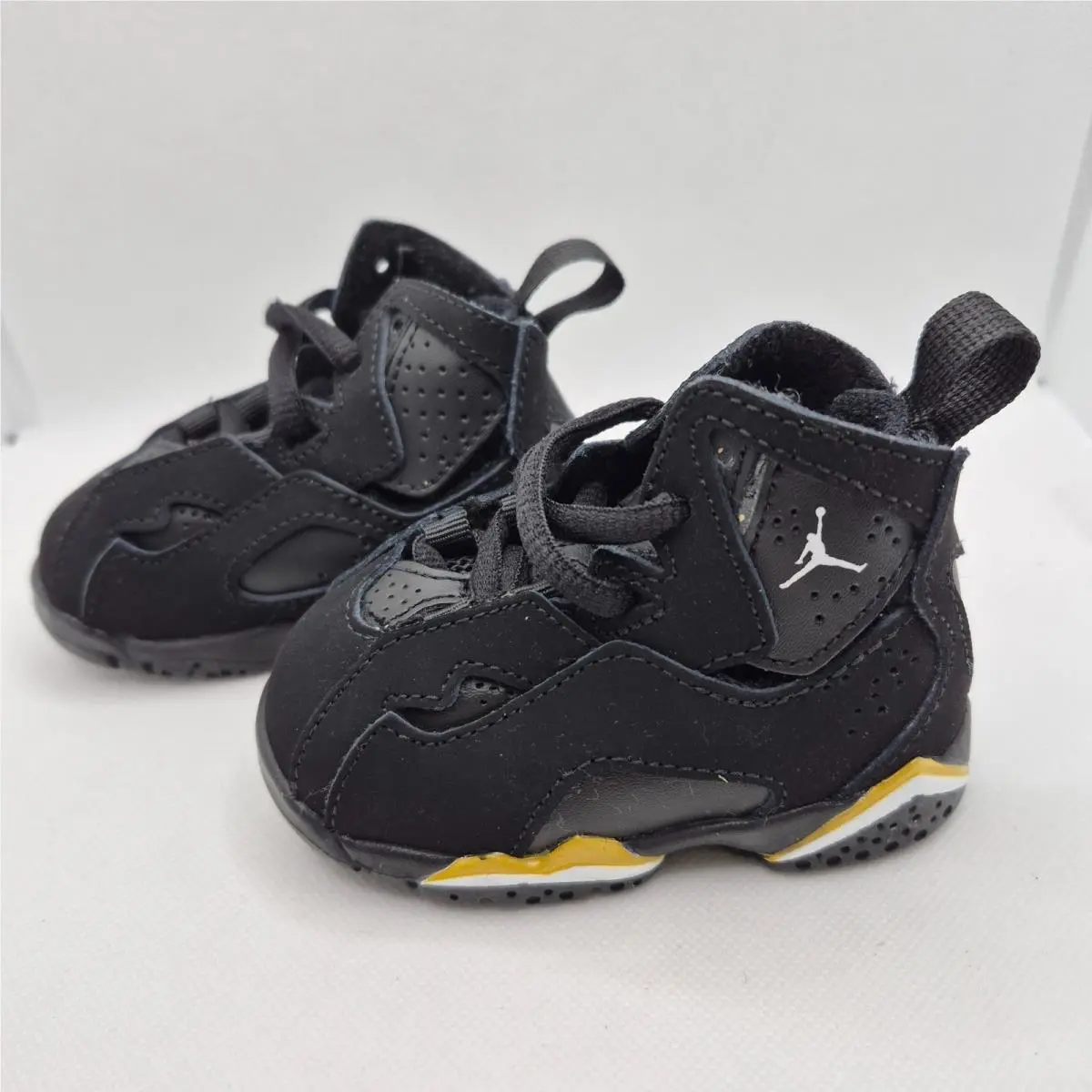 Nike Air Jordan True Flight TD Toddler Shoes Black Metallic Gold White