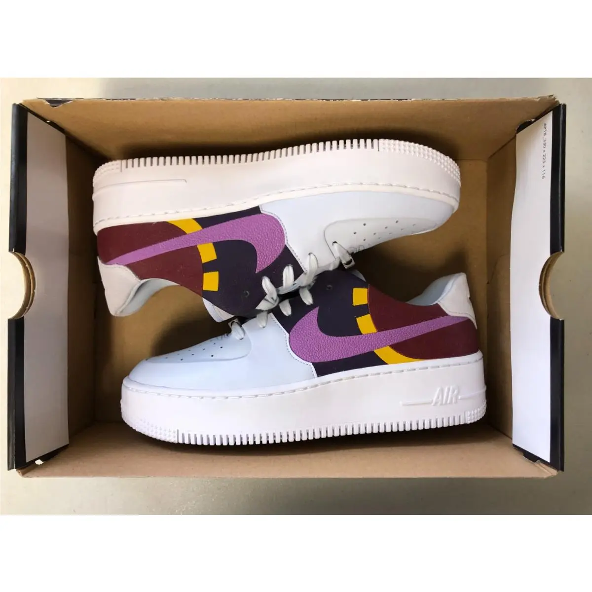 Nike shoes - Nike Air Force 1 - Air Force - BV1976-003 - Football Grey/Dark Orchid (UPC: 193150493812) 5