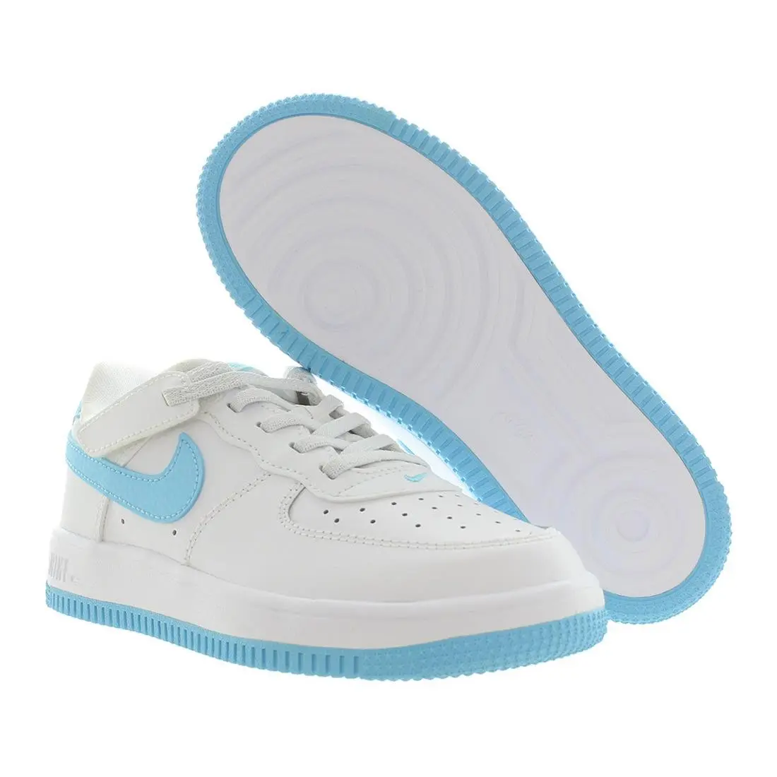 Nike Force 1 Low Easyon PS Boys Shoes Size 9 Color: White/aquarius Blue/white