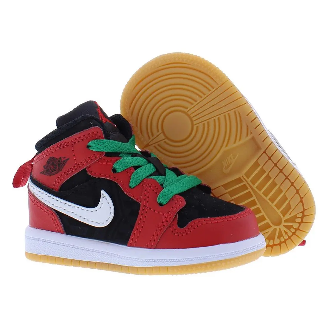 Nike Jordan 1 Mid SE Infant/toddler Shoes Size 4 Color: Black/fire