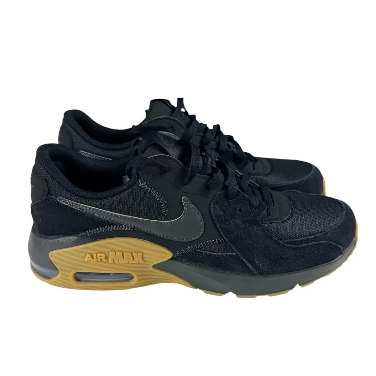 Nike Air Max Excee Mens 9.5 Black Anthracite Gum Sole Sneakers HV0928-010