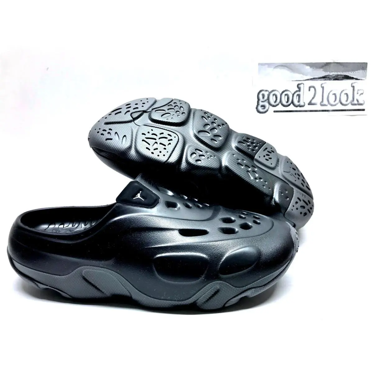Nike Jordan Roam Slides Sandals Black/iron Grey Size Men`s 8 FQ0227-001