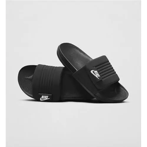 Nike Offcourt Adjust Slide Sandal Slip On Comfortable Black White Men`s Size 7 M