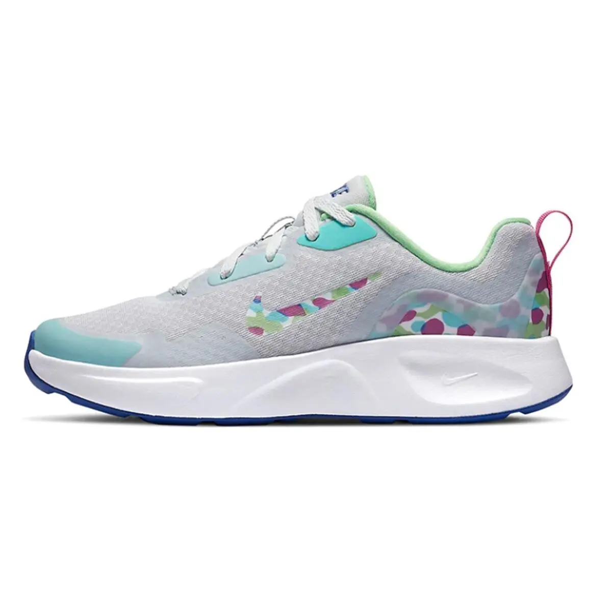 Nike Wearallday Grade School Kids` Shoe Size US 5.5 Y Pure Platinum/aurora Green